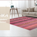 Ultra Soft Area Rug, Non Slip, Stain Resistant, Washable Area Rugs for Living Room, Bedroom, Contemporary Chic Leopard Pattern(Pink)
