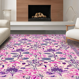 Ultra Soft Area Rug, Non Slip, Stain Resistant, Washable Area Rugs for Living Room, Bedroom, Eclectic Vibrant Retro Elements(Ivory)