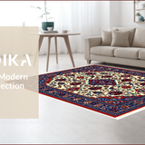 Ultra Soft Area Rug, Non Slip, Stain Resistant, Washable Area Rugs for Living Room, Bedroom, Vintage Moss Living Room Low Pile Rug(White)