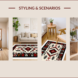 Modern Rustic Triangular Design(Red)