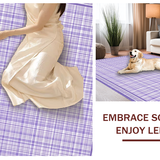 Ultra Soft Area Rug, Non Slip, Stain Resistant, Washable Area Rugs for Living Room, Bedroom, Playful Modern Checkered Style(Purple)