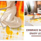Ultra Soft Area Rug, Non Slip, Stain Resistant, Washable Area Rugs for Living Room, Bedroom, Innovative Soft-Touch Artistic Flair(Orange)