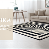 Contemporary Bold Black White Contrast(Black)