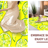 Ultra Soft Area Rug, Non Slip, Stain Resistant, Washable Area Rugs for Living Room, Bedroom, Whimsical Tropical Inspired Style(Yellow)