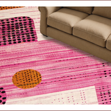 Ultra Soft Area Rug, Non Slip, Stain Resistant, Washable Area Rugs for Living Room, Bedroom, Stylish Whimsical Cheetah Pattern(Pink)