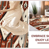 Ultra Soft Area Rug, Non Slip, Stain Resistant, Washable Area Rugs for Living Room, Bedroom, Elegant Ethnic Ogee Design(Brown)