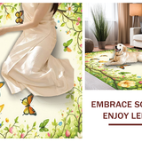 Lively Abstract Floral Fusion(Ivory)