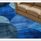 Ultra Soft Area Rug, Non Slip, Stain Resistant, Washable Area Rugs for Living Room, Bedroom, Boho Abstract Non-Slip Bedroom Rug(Blue)