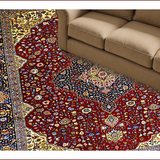 Ultra Soft Area Rug, Non Slip, Stain Resistant, Washable Area Rugs for Living Room, Bedroom, Luxurious Traditional Medallion Aesthetic(Red)