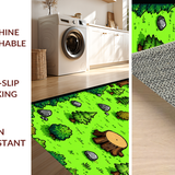 Ultra Soft Area Rug, Non Slip, Stain Resistant, Washable Area Rugs for Living Room, Bedroom, Rustic Forest Animal Print(Green)
