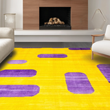 Ultra Soft Area Rug, Non Slip, Stain Resistant, Washable Area Rugs for Living Room, Bedroom, Bright Yellow Fun Decorative Element(Yellow)