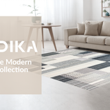 Ultra Soft Area Rug, Non Slip, Stain Resistant, Washable Area Rugs for Living Room, Bedroom, Sleek Neutral Tone Striping(Gray)
