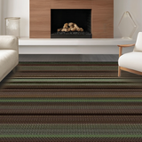 Ultra Soft Area Rug, Non Slip, Stain Resistant, Washable Area Rugs for Living Room, Bedroom, Whimsical Striped Textured Delight(Brown)