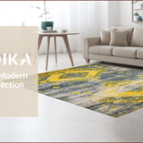 Ultra Soft Area Rug, Non Slip, Stain Resistant, Washable Area Rugs for Living Room, Bedroom, Elegant Vintage Tribal Motif(Yellow)