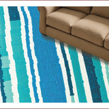 Ultra Soft Area Rug, Non Slip, Stain Resistant, Washable Area Rugs for Living Room, Bedroom, Modern Round Shag Fluffy(Blue)
