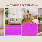 Ultra Soft Area Rug, Non Slip, Stain Resistant, Washable Area Rugs for Living Room, Bedroom, Whimsical Groovy Graphic Motif(Purple)