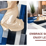 Trendy Abstract Patterned Decor(Blue)