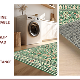 Ultra Soft Area Rug, Non Slip, Stain Resistant, Washable Area Rugs for Living Room, Bedroom, Vintage Sage Green Living Room Low Pile Rug(Green)