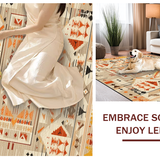 Ultra Soft Area Rug, Non Slip, Stain Resistant, Washable Area Rugs for Living Room, Bedroom, Chic Geometric Earth Tone Aesthetic(Beige)