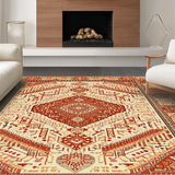Colorful Distressed Geometric Design(Beige)