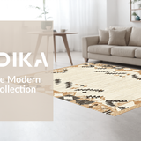 Ultra Soft Area Rug, Non Slip, Stain Resistant, Washable Area Rugs for Living Room, Bedroom, Elegant Earth Tones Textured Weave(Beige)