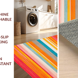Ultra Soft Area Rug, Non Slip, Stain Resistant, Washable Area Rugs for Living Room, Bedroom, Lively Medallion Design with Earth Tones(Orange)