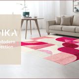 Ultra Soft Area Rug, Non Slip, Stain Resistant, Washable Area Rugs for Living Room, Bedroom, Abstract Geometric Living Room Multicolor Faded Rug(Pink)