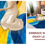 Stylish Dynamic Color Block Style(Blue)