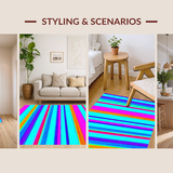 Charming Colorful Geometric Delight(Blue)