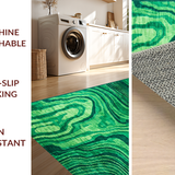 Ultra Soft Area Rug, Non Slip, Stain Resistant, Washable Area Rugs for Living Room, Bedroom, Contemporary Green Abstract Vibes(Green)