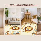 Charming Alphabetic Lion Art(Beige)