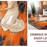 Ultra Soft Area Rug, Non Slip, Stain Resistant, Washable Area Rugs for Living Room, Bedroom, Creative Youthful Tiger Theme Decor(Orange)