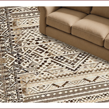 Ultra Soft Area Rug, Non Slip, Stain Resistant, Washable Area Rugs for Living Room, Bedroom, Rustic Geometric Earthy Elegance(Beige)