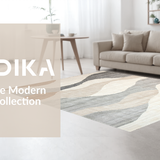 Ultra Soft Area Rug, Non Slip, Stain Resistant, Washable Area Rugs for Living Room, Bedroom, Artful Contemporary Linear Design(Beige)