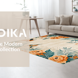 Vibrant Teal and Beige Harmony(Beige)