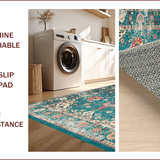 Vibrant Teal Geometric Accents(Blue)