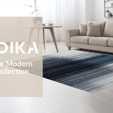 Ultra Soft Area Rug, Non Slip, Stain Resistant, Washable Area Rugs for Living Room, Bedroom, Shadow Stripe: Woven Accent Carpet, Subtle Pattern Design(Black)