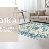 Ultra Soft Area Rug, Non Slip, Stain Resistant, Washable Area Rugs for Living Room, Bedroom, Rustic Vintage Pastel Vibes(Beige)