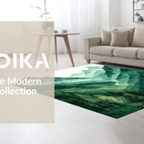 Artistic Mountain Motif Mat(Green)