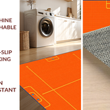 Ultra Soft Area Rug, Non Slip, Stain Resistant, Washable Area Rugs for Living Room, Bedroom, Dynamic Colorful Controller Motif(Orange)