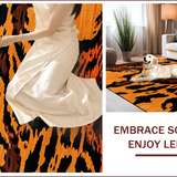 Ultra Soft Area Rug, Non Slip, Stain Resistant, Washable Area Rugs for Living Room, Bedroom, Striking Exotic Tiger Skin Motif(Brown)