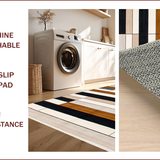 Ultra Soft Area Rug, Non Slip, Stain Resistant, Washable Area Rugs for Living Room, Bedroom, Elegant Striped Earthy Tones(Beige)