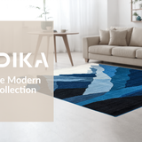 Elegant Cream and Blue Peak(Blue)