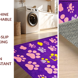 Ultra Soft Area Rug, Non Slip, Stain Resistant, Washable Area Rugs for Living Room, Bedroom, Cute Colorful Whimsical Print Design(Purple)