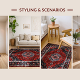 Elegant Black Distressed Design(Red)