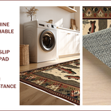 Ultra Soft Area Rug, Non Slip, Stain Resistant, Washable Area Rugs for Living Room, Bedroom, Rustic Earthy Animal Print(Beige)