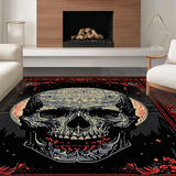 Ultra Soft Area Rug, Non Slip, Stain Resistant, Washable Area Rugs for Living Room, Bedroom, Haunting Spooky Aesthetic Floor Cover(Black)