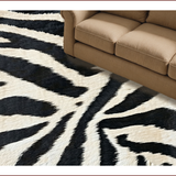 Ultra Soft Area Rug, Non Slip, Stain Resistant, Washable Area Rugs for Living Room, Bedroom, Exotic Zebra Print Entryway Runner Rug(Black)