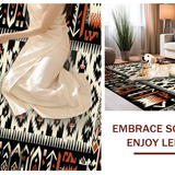 Vibrant Graphic Trellis Motif(Black)