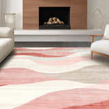 Ultra Soft Area Rug, Non Slip, Stain Resistant, Washable Area Rugs for Living Room, Bedroom, Sophisticated Light Tones with Depth(Pink)